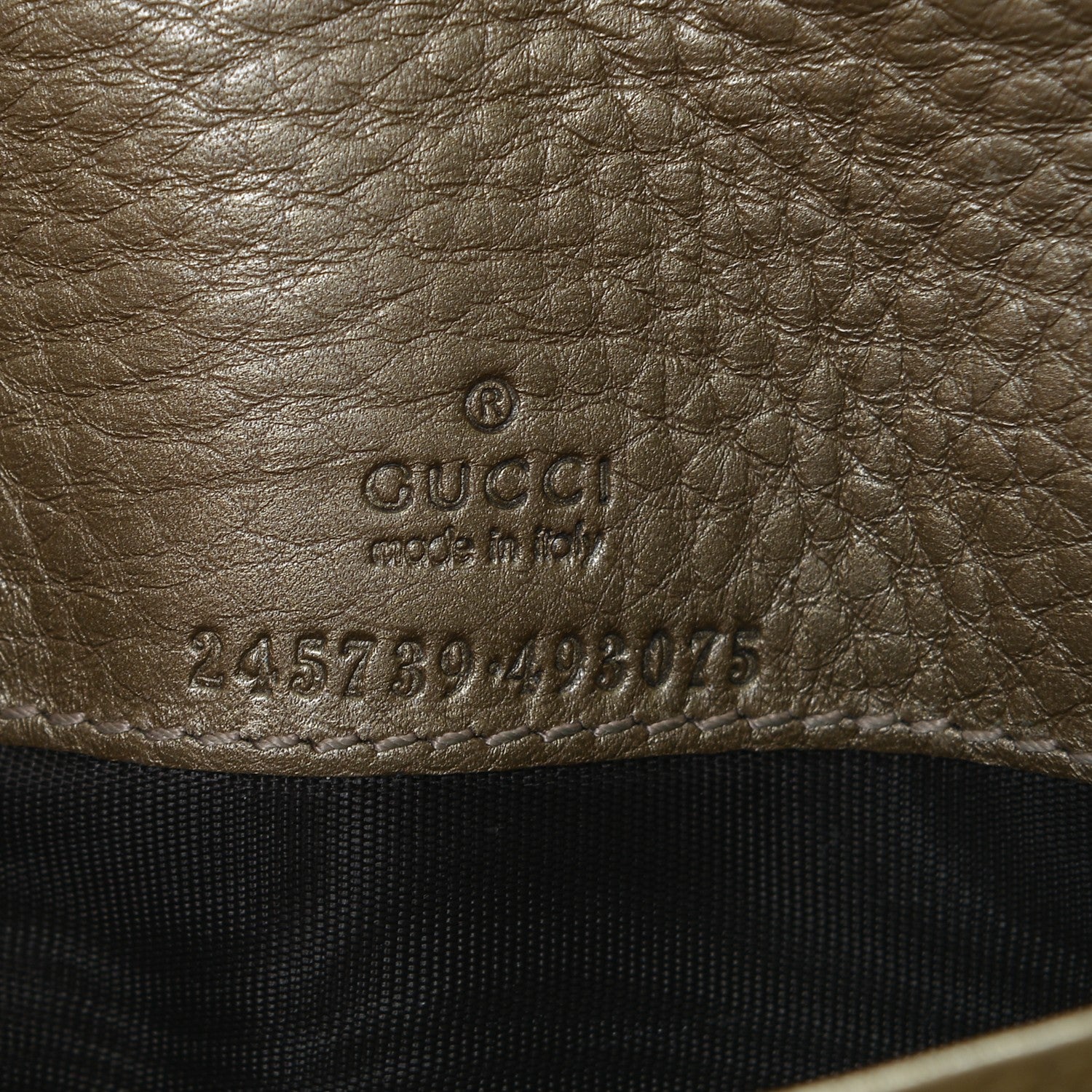 Gucci Metallic Cellarius Calfskin 1973 Continental Clutch Wallet Champagne 6 of 6