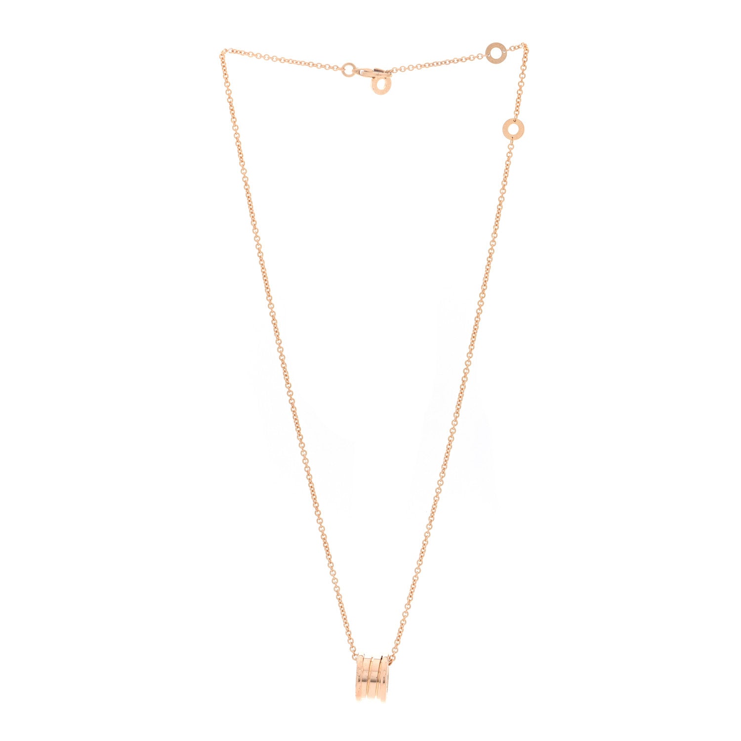 Bulgari 18K Rose Gold B.Zero1 Pendant Necklace 3 of 6