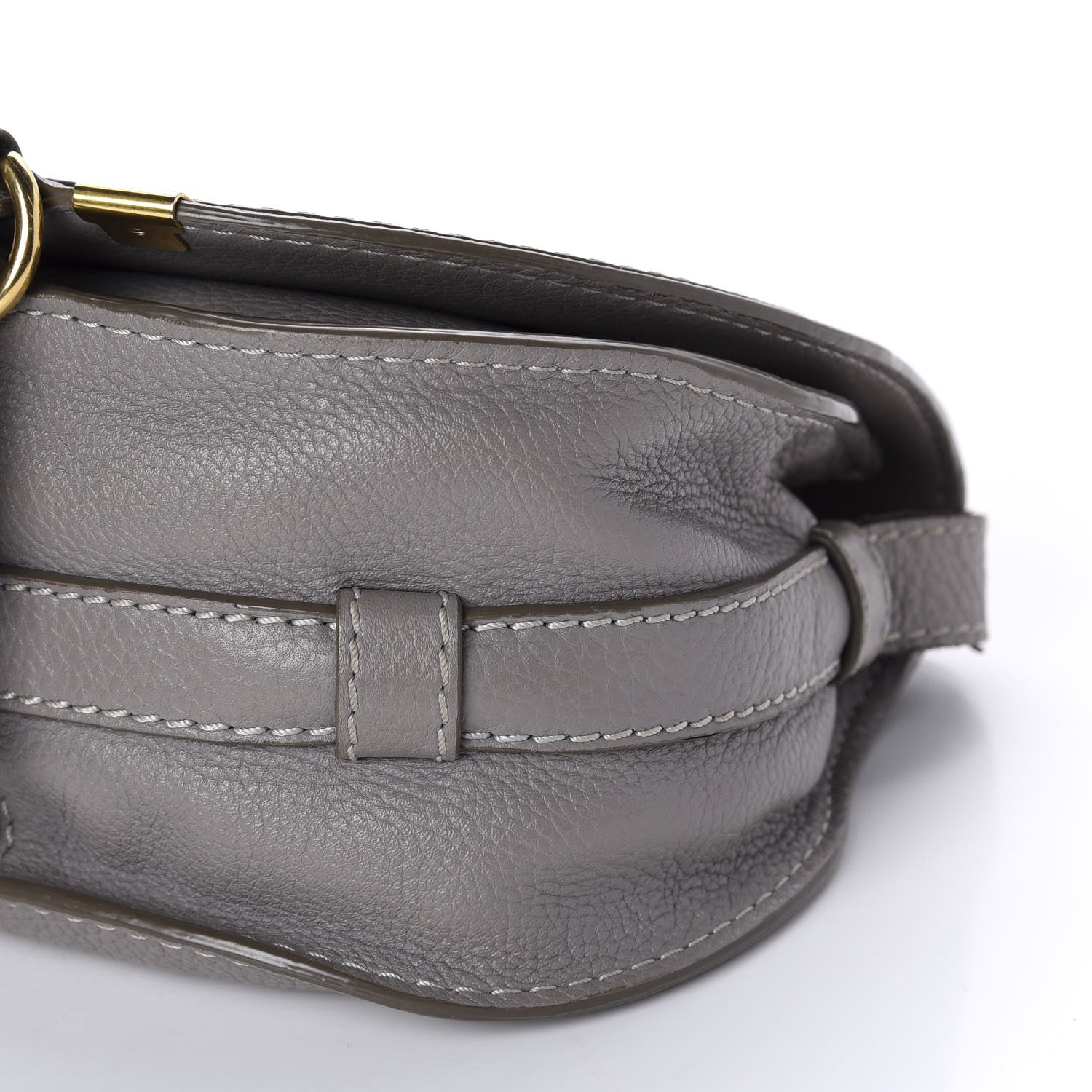 Chloe Calfskin Mini Marcie Round Crossbody Bag Cashmere Grey 7 of 11