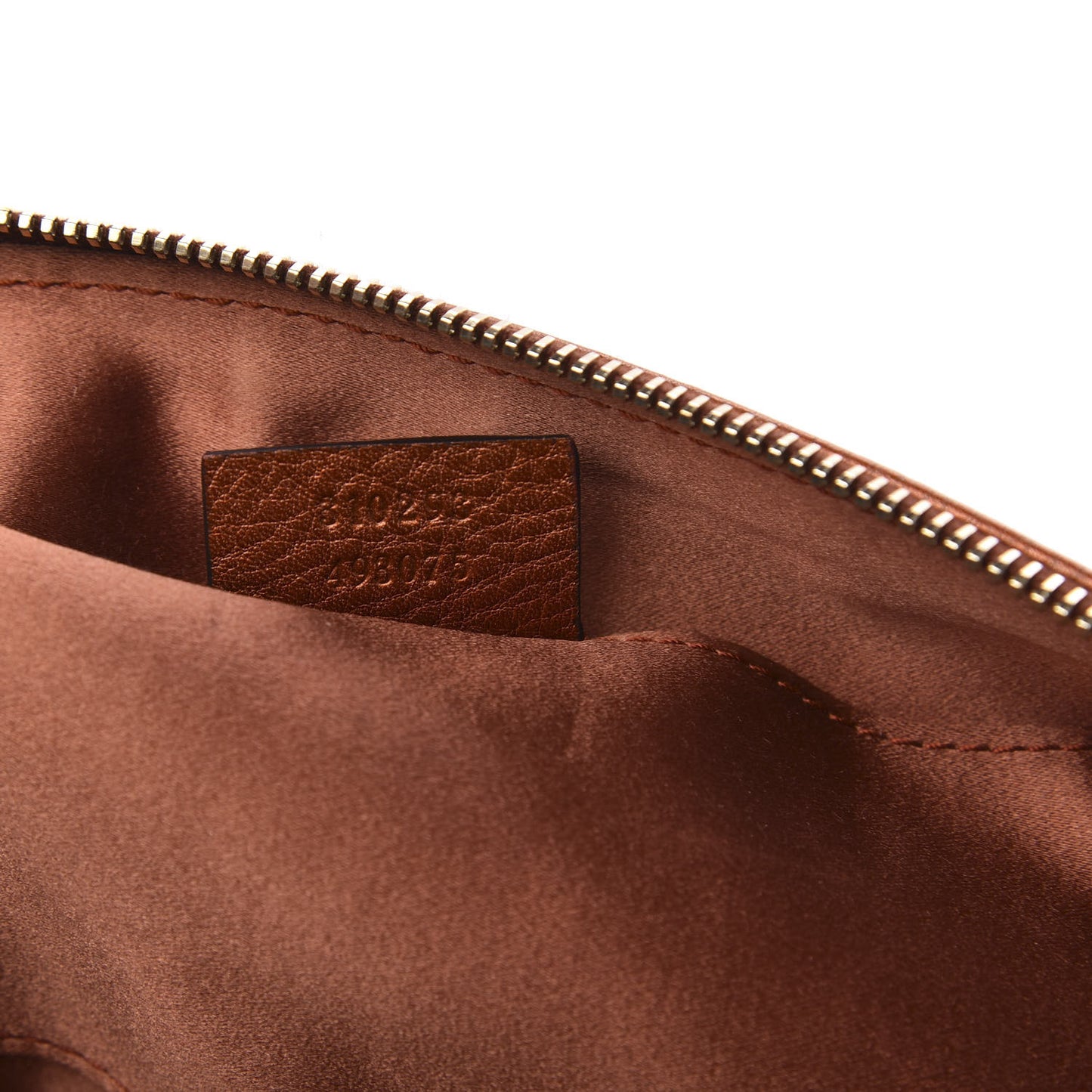 Metallic Pebbled Calfskin Tassel Clutch Burnt Orange