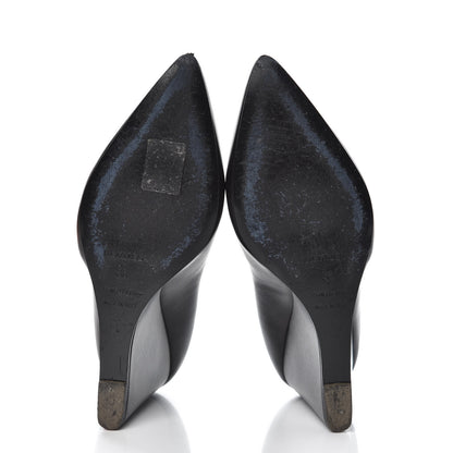 Hermes Box Wedge Booties 38 Black 5 of 12