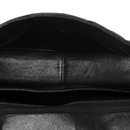 Chanel Caviar Vertical Quilted Jumbo Single Flap Black 5 of 12