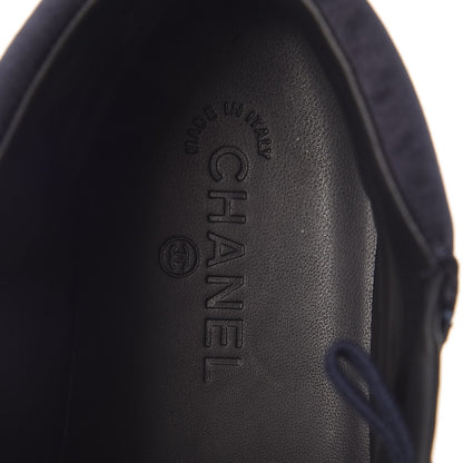 Chanel Calfskin Mens Zipped Sneakers 43 Navy 6 of 9