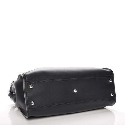 Fendi Vitello Seta Snakeskin Shiny Nappa Monster Eyes Medium Peekaboo Iconic Satchel Blue Notte Roccia 5 of 8