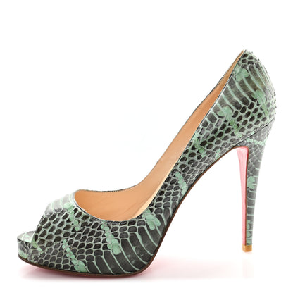 Christian Louboutin Watersnake Very Prive 120 Pumps 40 Aqua 1 of 9