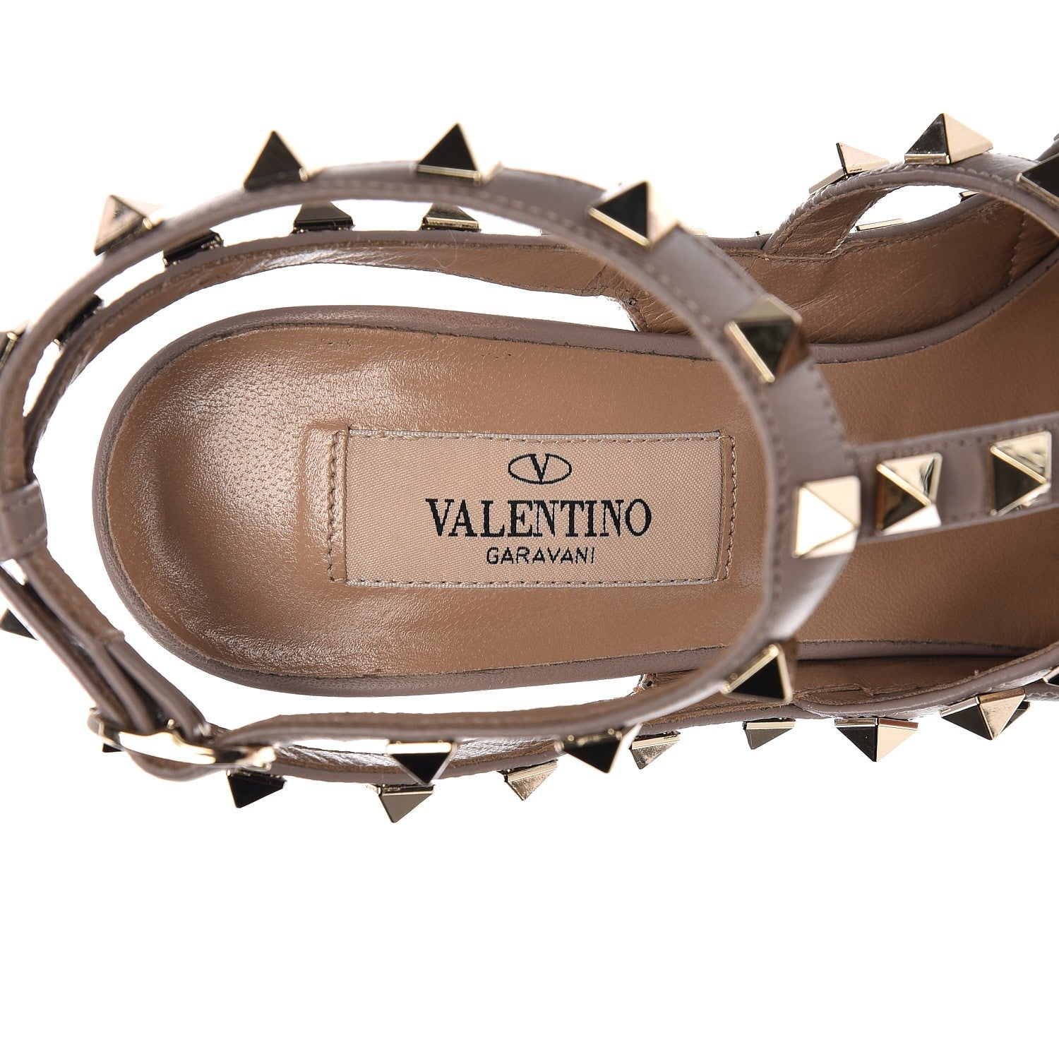 Valentino Garavani Nappa Rockstud Ankle Strap Pumps 36 Black Poudre 7 of 9