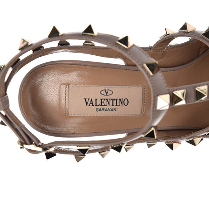Valentino Garavani Nappa Rockstud Ankle Strap Pumps 36 Black Poudre 7 of 9