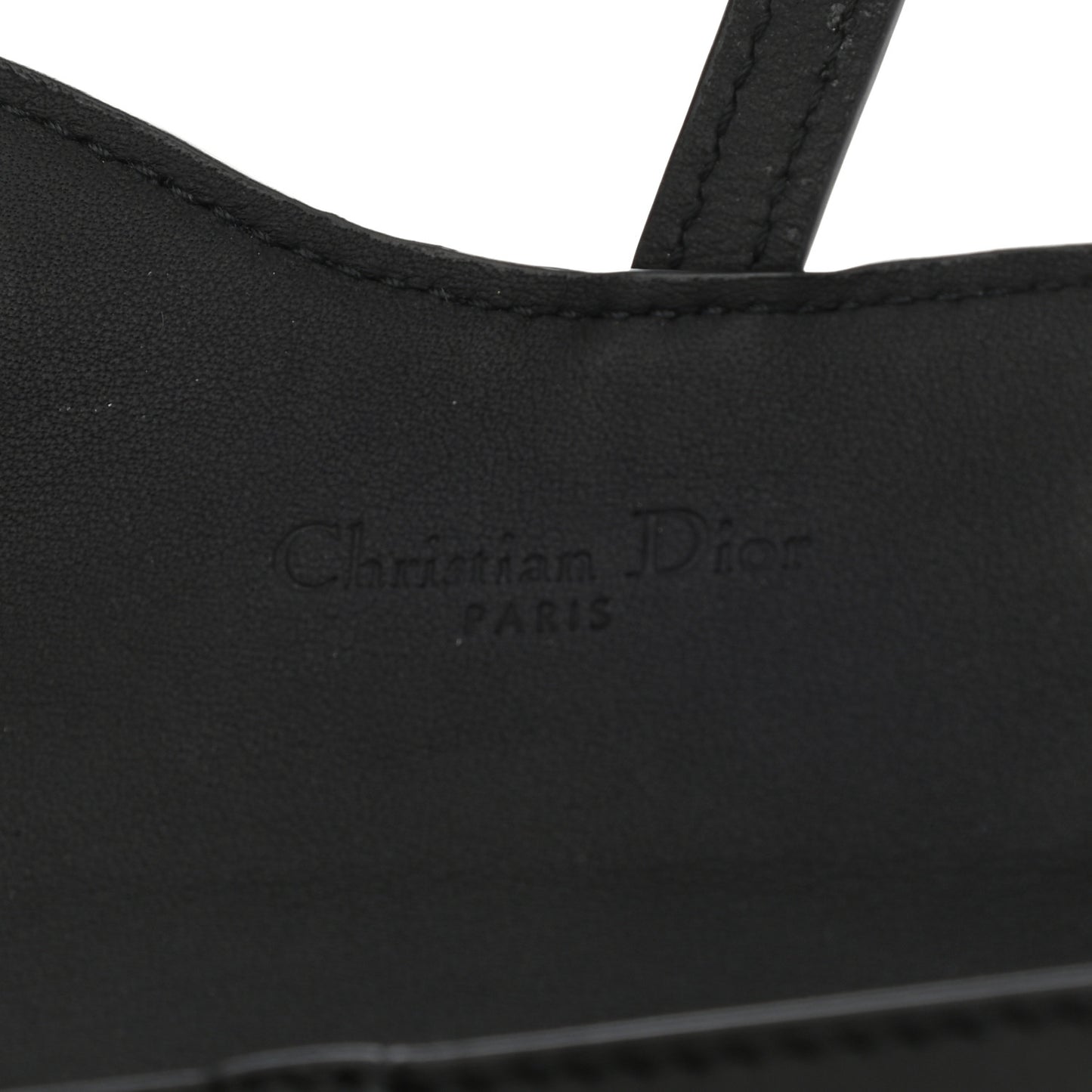Ultra Matte Calfskin Nano Saddle Chain Pouch Black