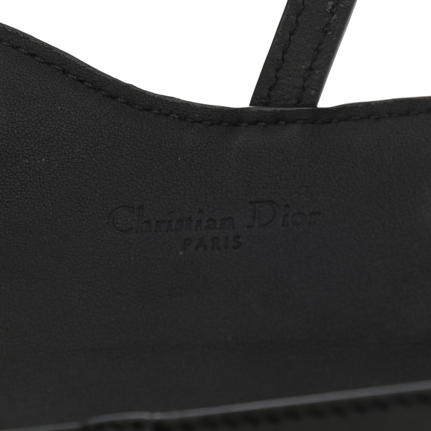 Christian Dior Ultra Matte Calfskin Nano Saddle Chain Pouch Black 7 of 9
