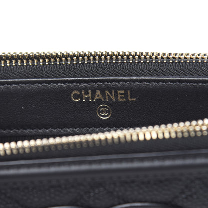 Chanel Caviar Quilted CC Filigree Clutch With Chain Black 10 of 14