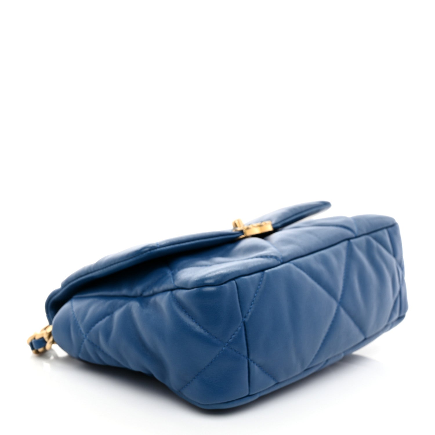 Chanel Lambskin Quilted Medium Chanel 19 Flap Blue 4 of 11