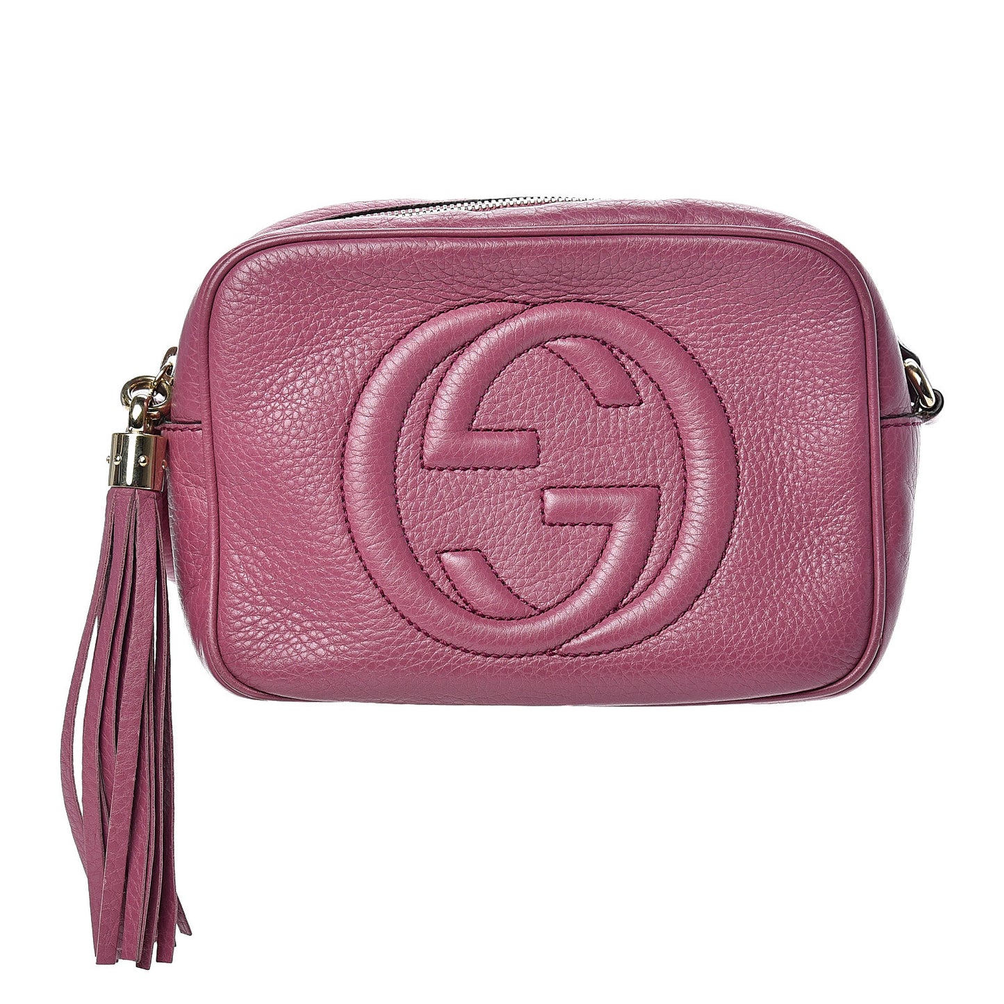 Pebbled Calfskin Small Soho Disco Bag Peonia Flower