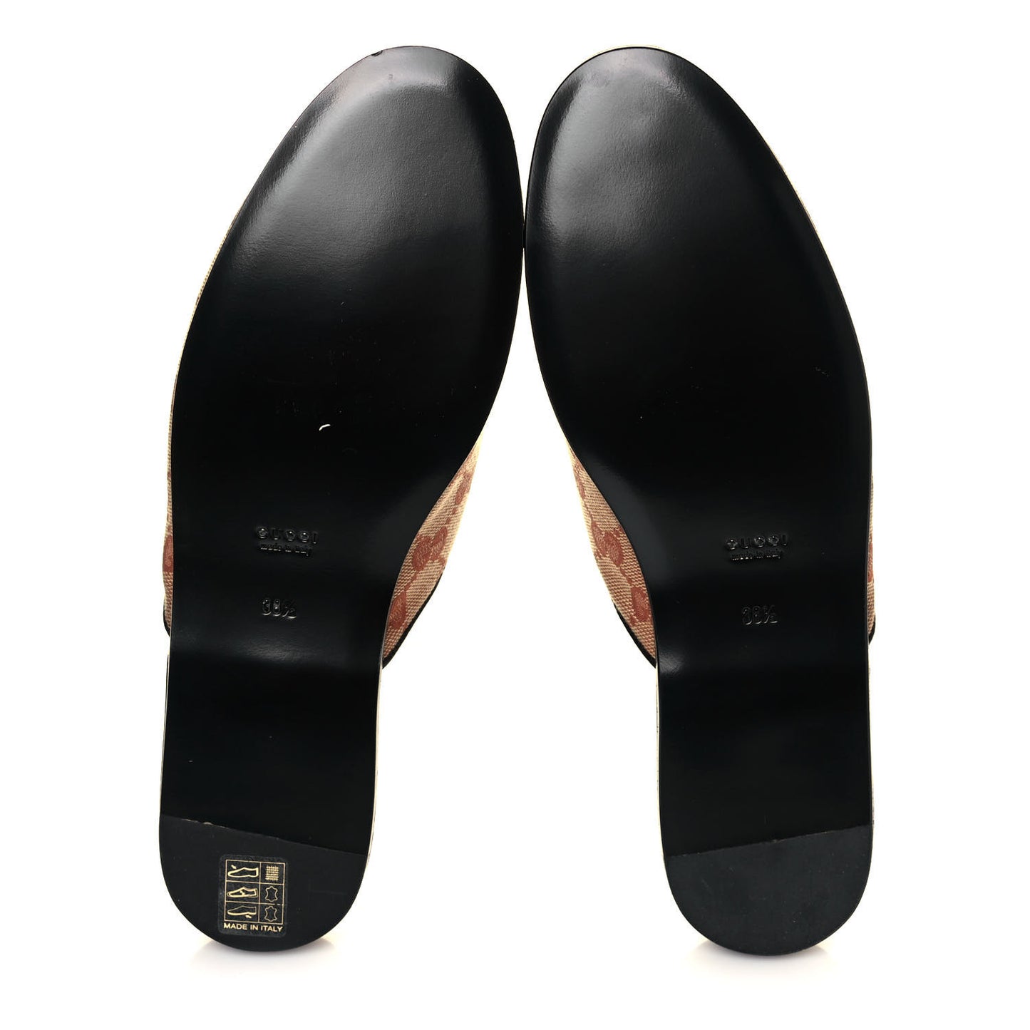 X MLB Monogram NY Yankees Embroidered Womens GG Slippers 38.5 Beige Ruggine