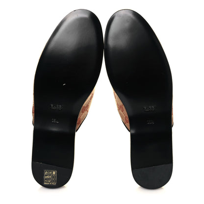 Gucci X MLB Monogram NY Yankees Embroidered Womens GG Slippers 38.5 Beige Ruggine 5 of 8