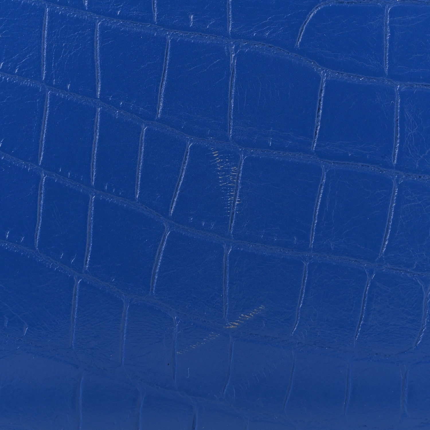 Saint Laurent Calfskin Crocodile Embossed Small Sac De Jour Royal Blue 12 of 12