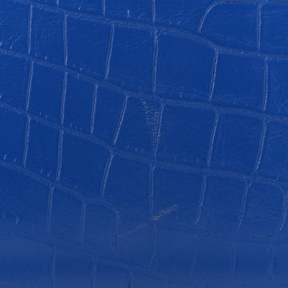 Saint Laurent Calfskin Crocodile Embossed Small Sac De Jour Royal Blue 12 of 12
