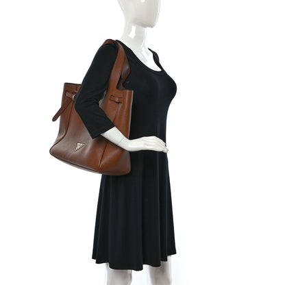 Prada Vitello Daino Soft Dynamique Tote Cognac Cocco 2 of 10