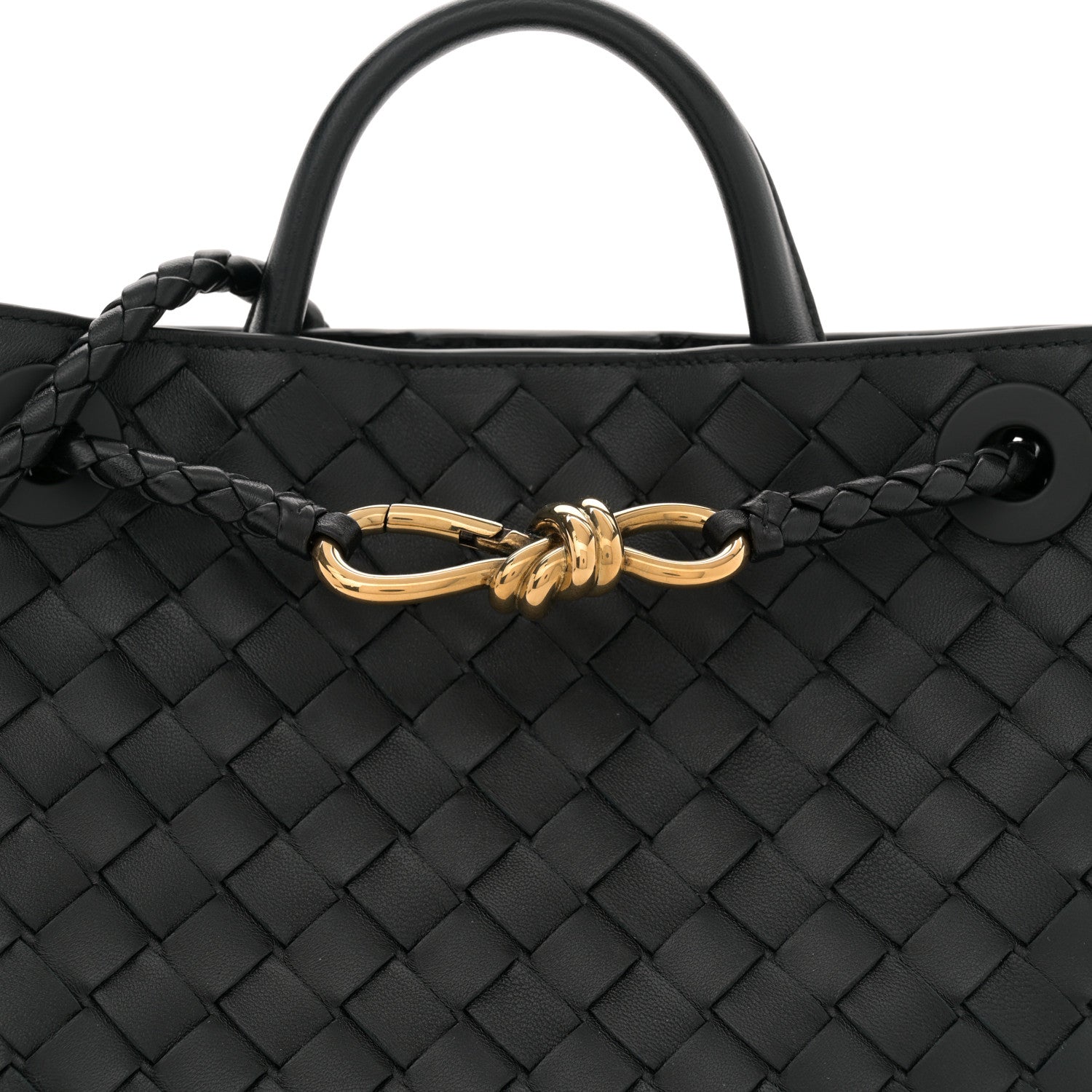 Bottega Veneta Nappa Intrecciato Small Andiamo Shoulder Bag Black 7 of 9