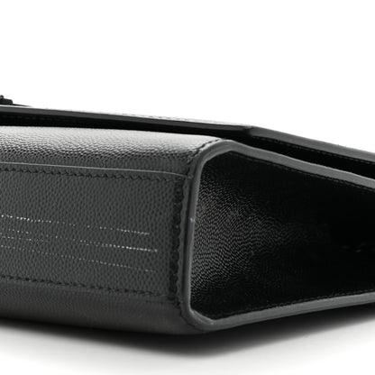 Saint Laurent Grain De Poudre Medium Classic Monogram Monochrome Kate Satchel Black 7 of 18
