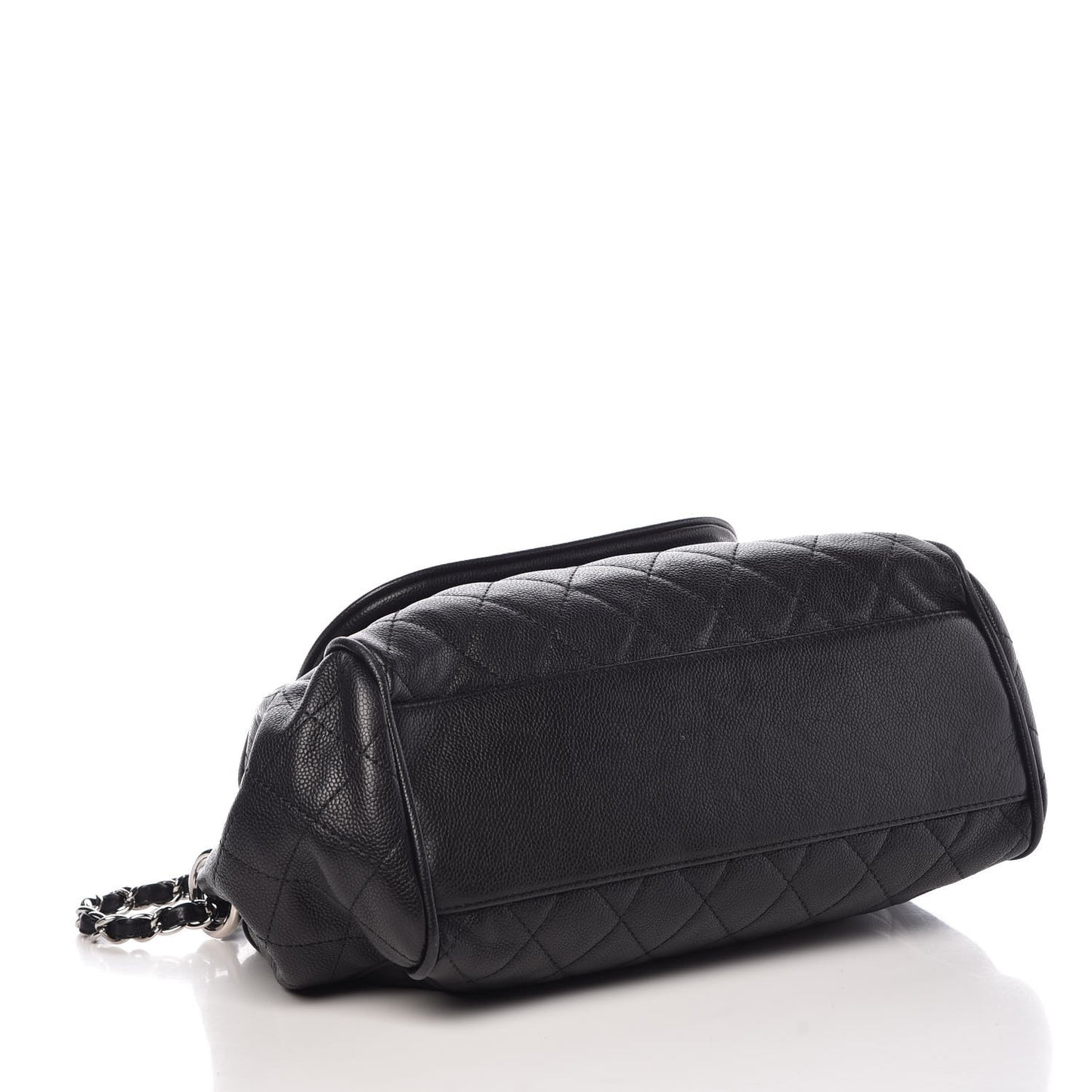 Caviar Quilted Timeless Accordion Flap Black