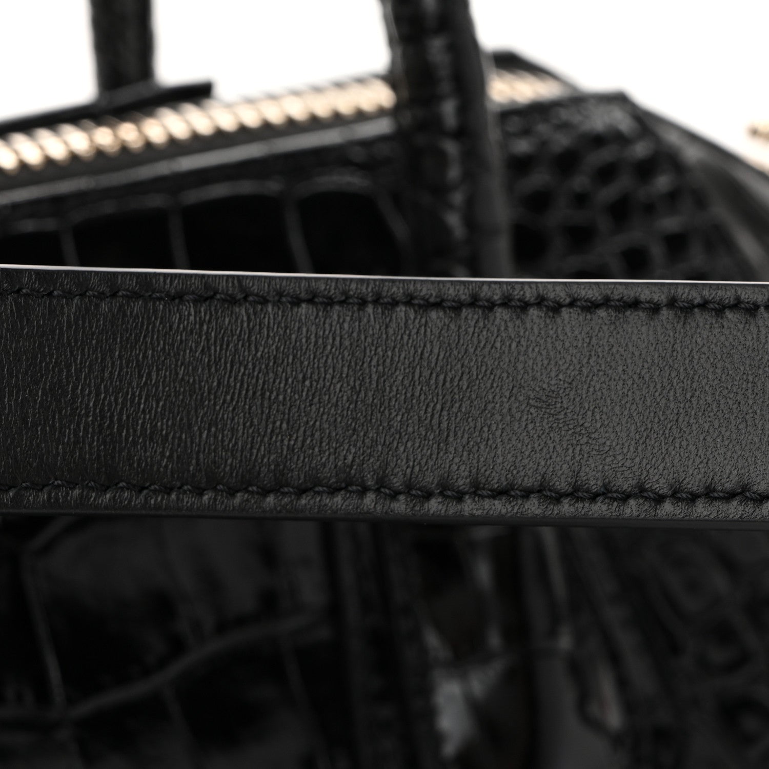 Givenchy Calfskin Crocodile Embossed Small Antigona Black 11 of 12