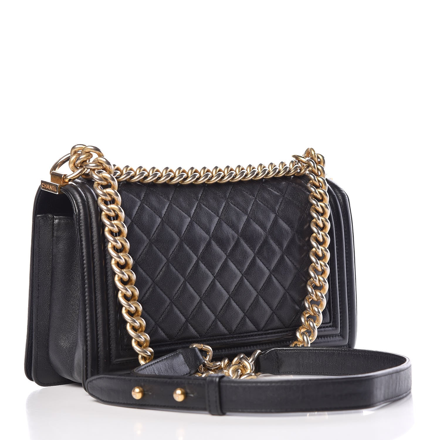 Chanel Calfskin Quilted Medium Boy Flap Black 3 of 13