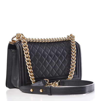 Chanel Calfskin Quilted Medium Boy Flap Black 3 of 13