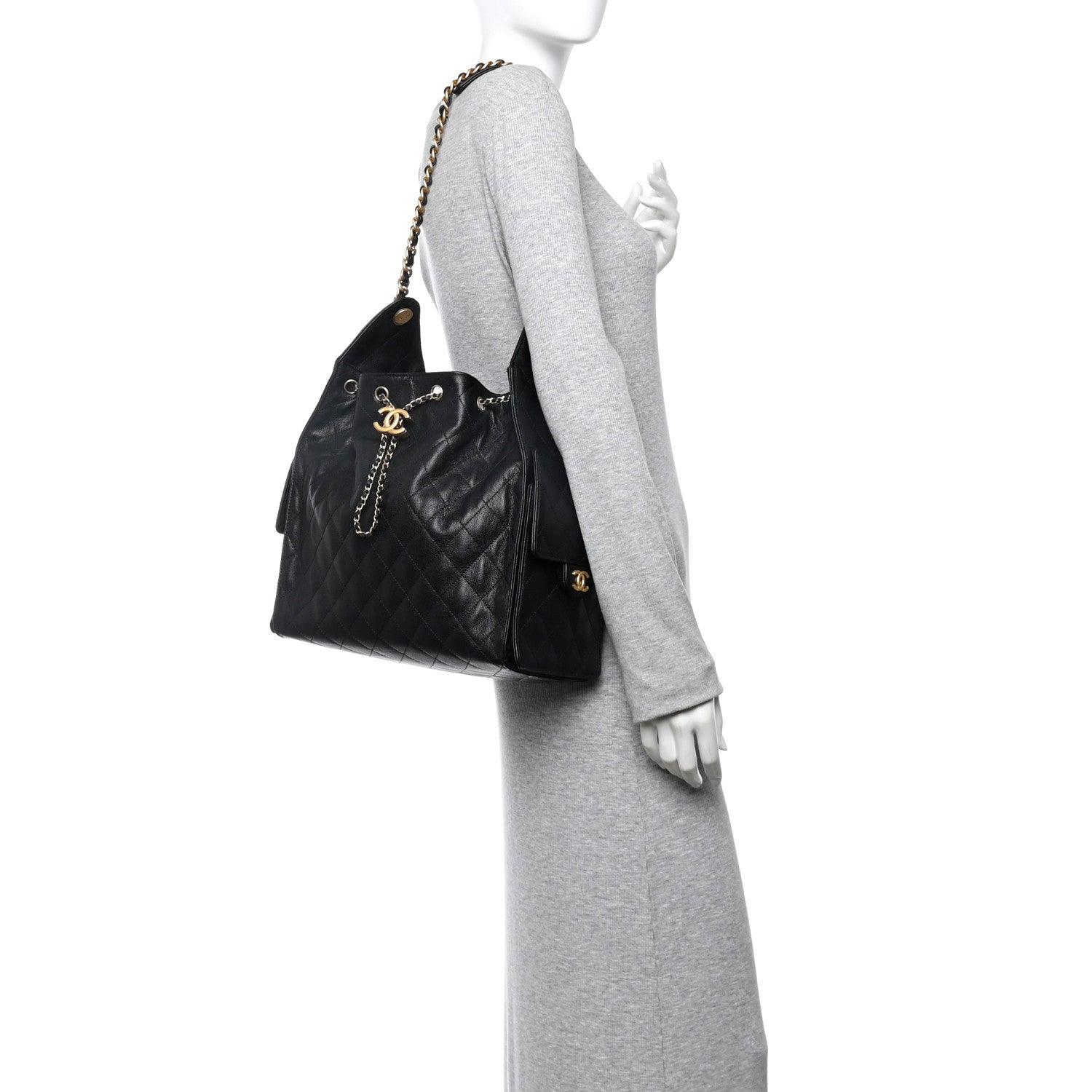 Chanel Caviar Quilted Medium Chanel 25 Handbag Black 2 of 11