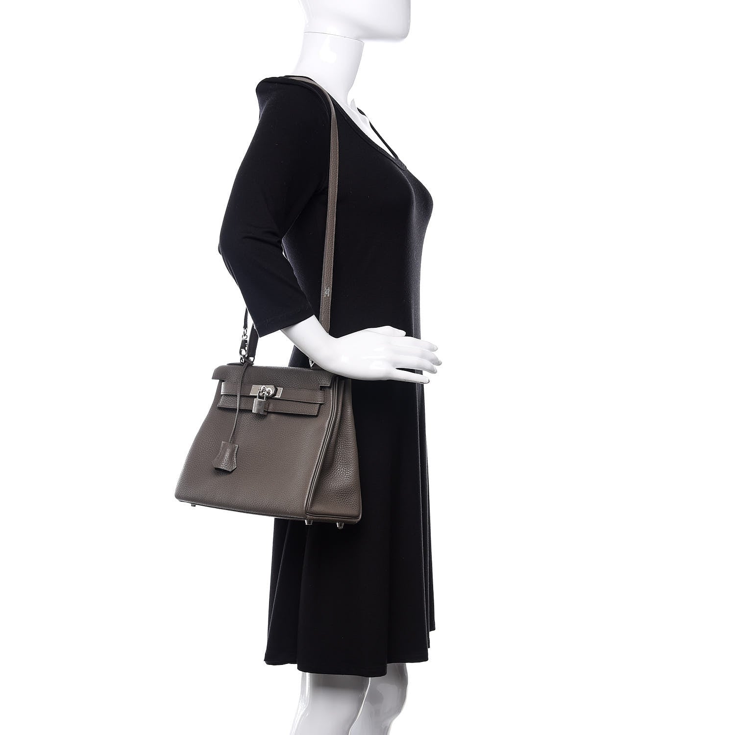 Hermes Taurillon Clemence Kelly Retourne 25 Etain 2 of 12