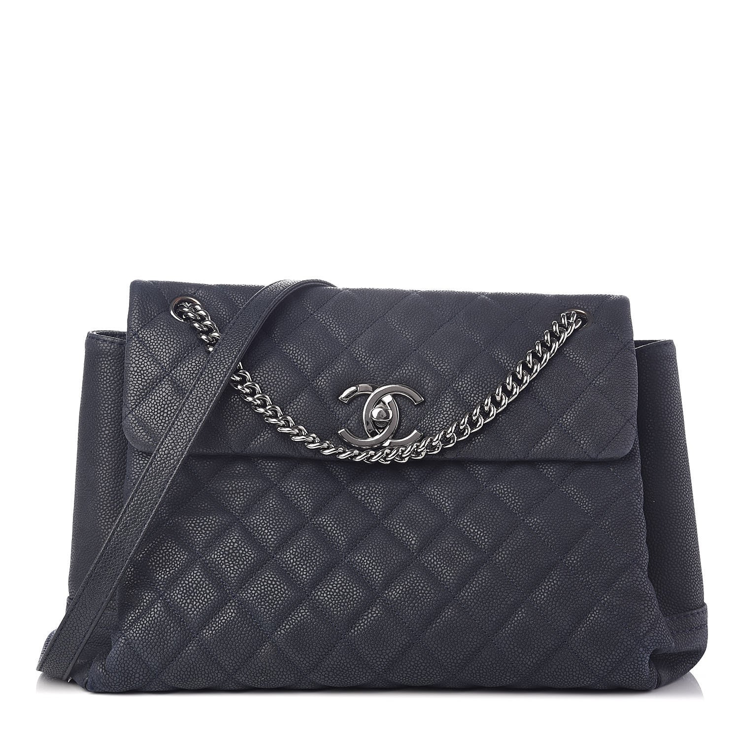 Chanel Iridescent Caviar Medium Lady Pearly Flap Blue 1 of 10