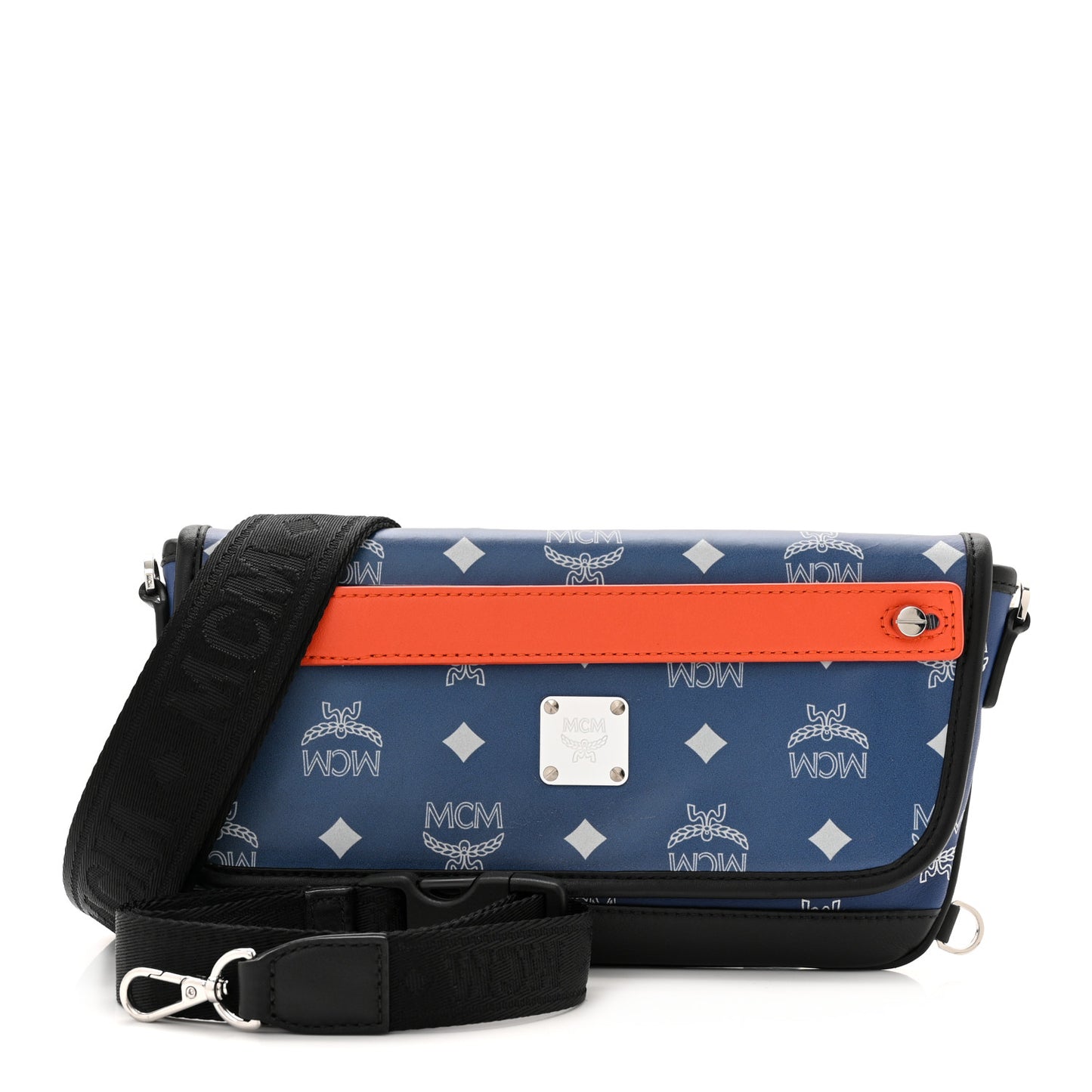 Visetos Reflective Nylon Resnick Crossbody Bag Estate Blue