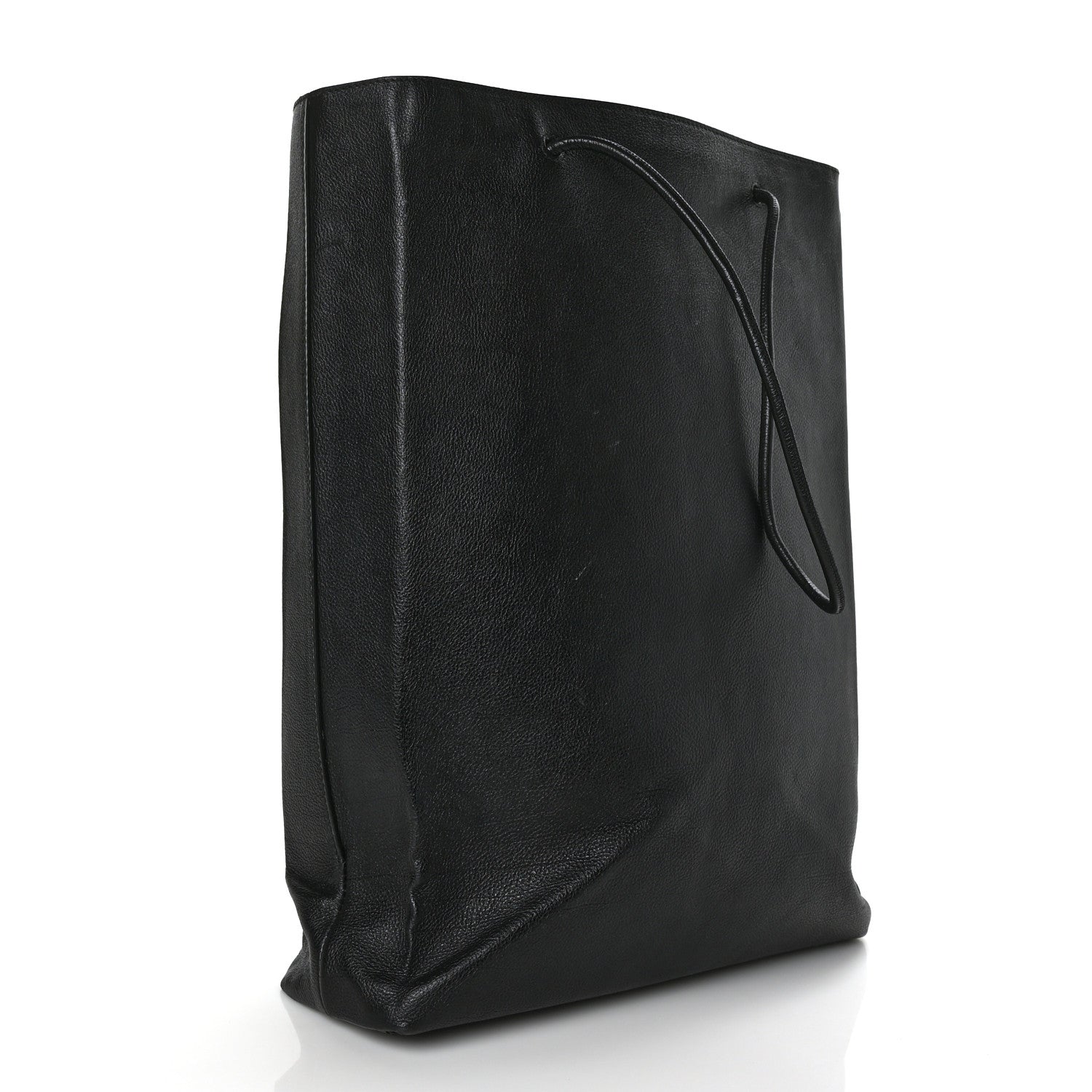 Balenciaga Calfskin Medium Logo North South Shopping Tote Black 3 of 10