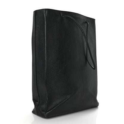 Balenciaga Calfskin Medium Logo North South Shopping Tote Black 3 of 10
