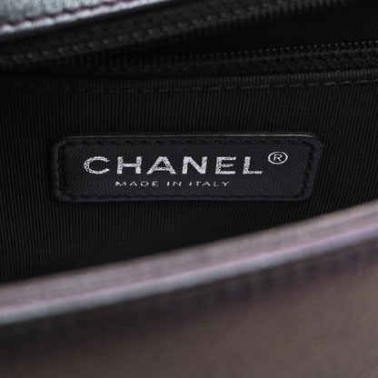 Chanel Iridescent Goatskin Quilted New Medium Boy Flap Purple 6 of 10