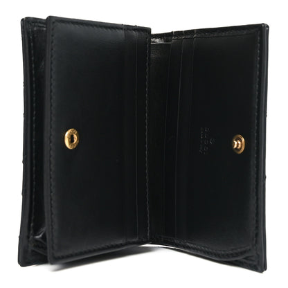Gucci Calfskin Matelasse GG Marmont Card Case Wallet Black 5 of 8