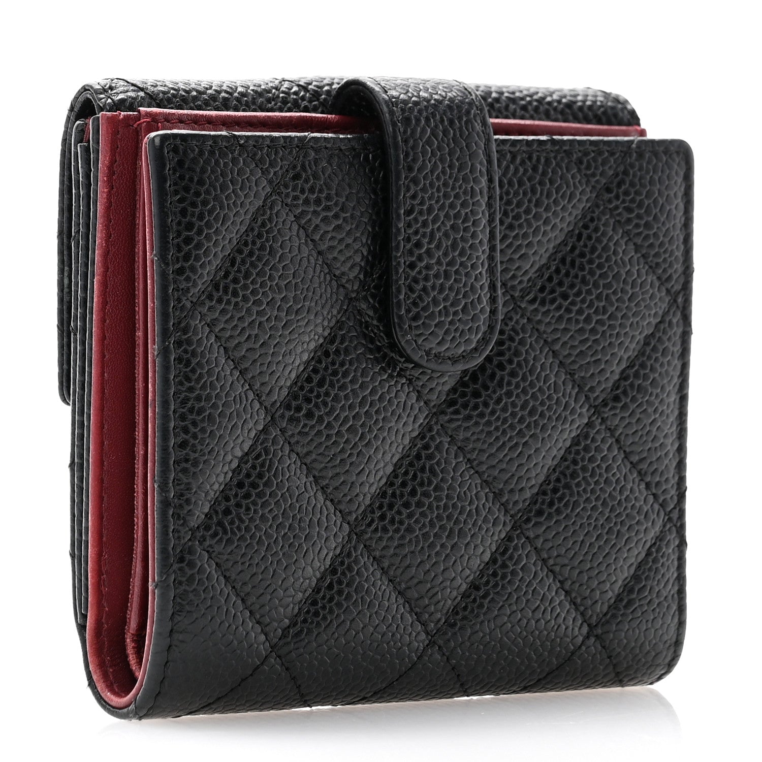 Chanel Caviar Quilted Compact French Flap Wallet Black 3 of 11