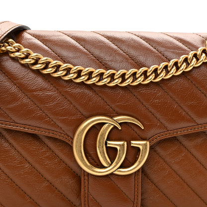 Gucci Azalea Calfskin Matelasse Diagonal Small GG Marmont Shoulder Bag Cuir 8 of 10