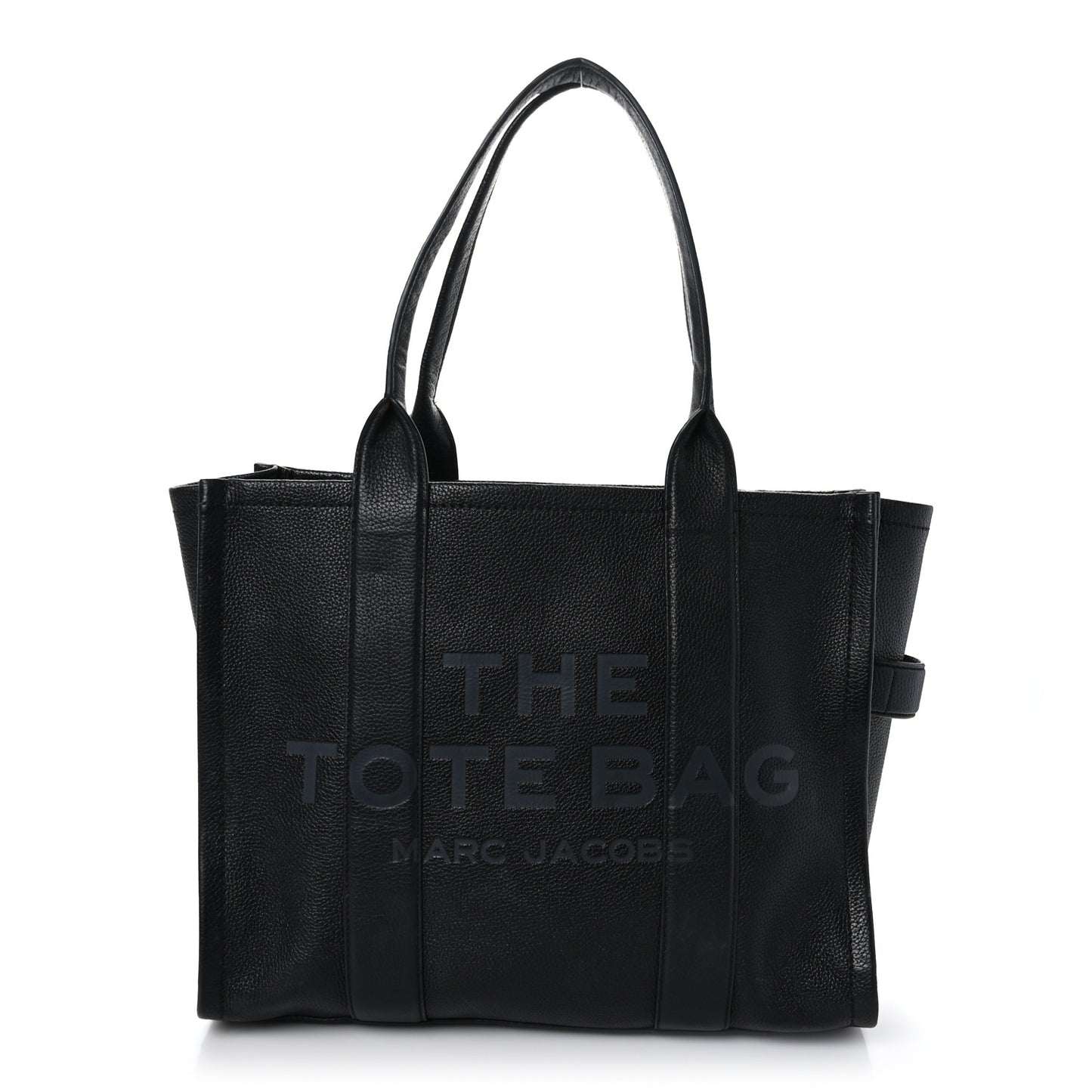 Grained Calfskin Large The Tote Bag Black
