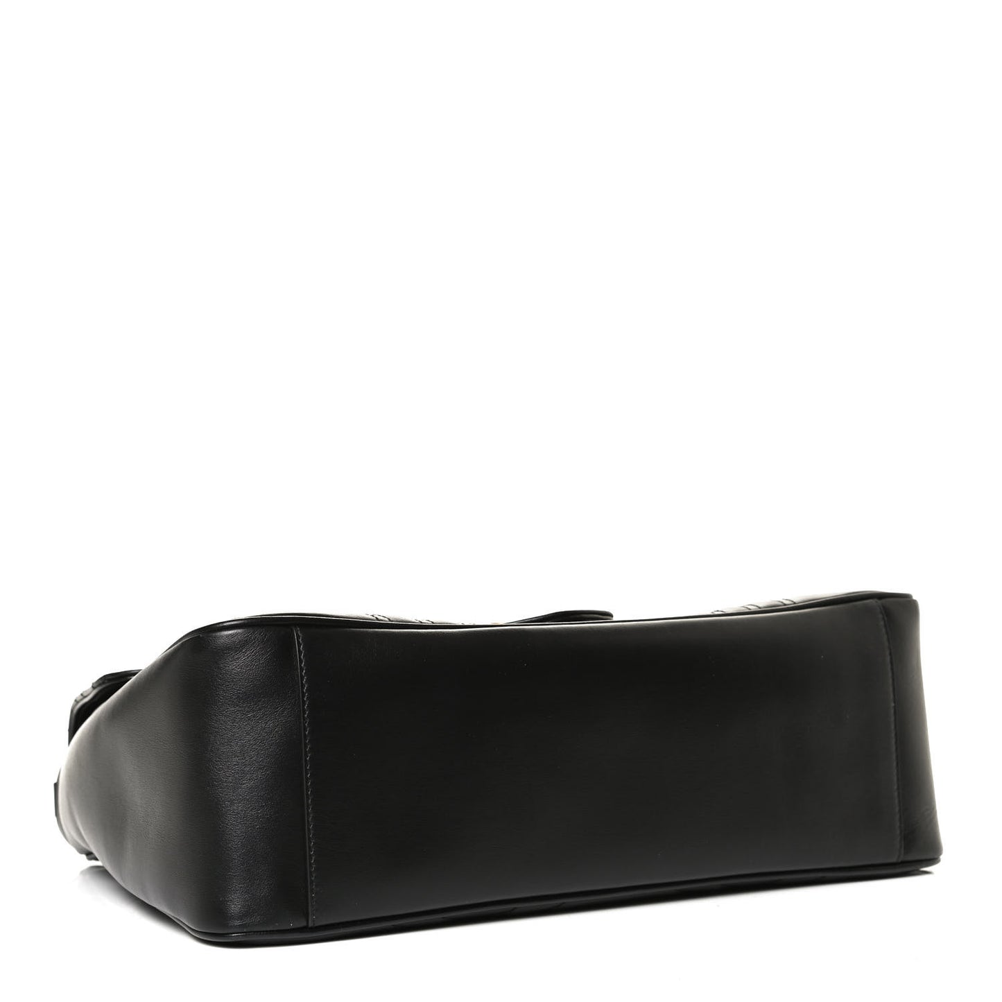 Calfskin Matelasse Medium GG Marmont Top Handle Shoulder Bag Black