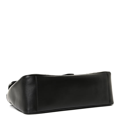 Gucci Calfskin Matelasse Medium GG Marmont Top Handle Shoulder Bag Black 4 of 11