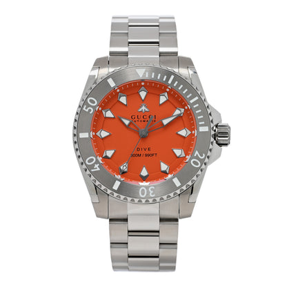 Gucci Stainless Steel 40mm Dive Automatic Watch Orange 1 of 5