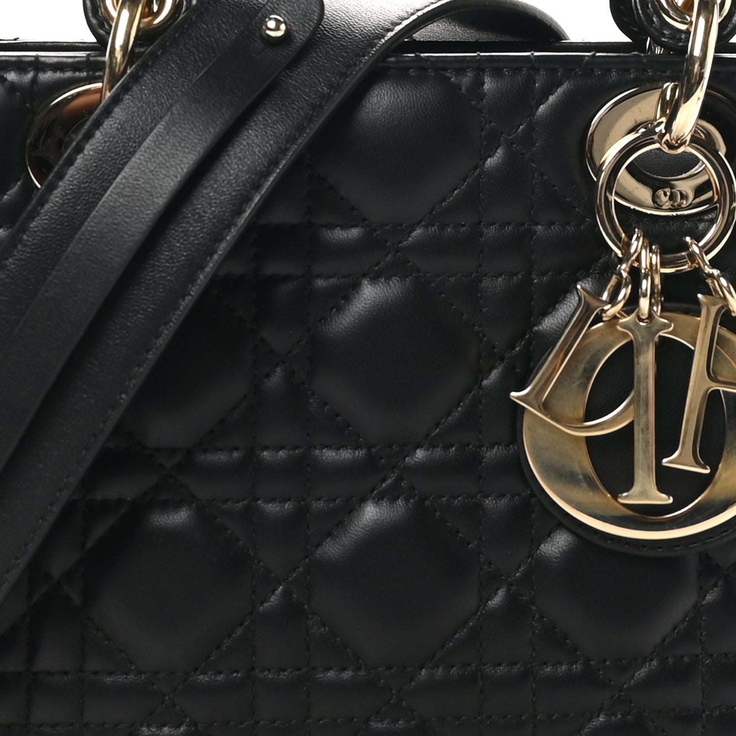 Lambskin Cannage Small My ABCDior Lady Dior Black