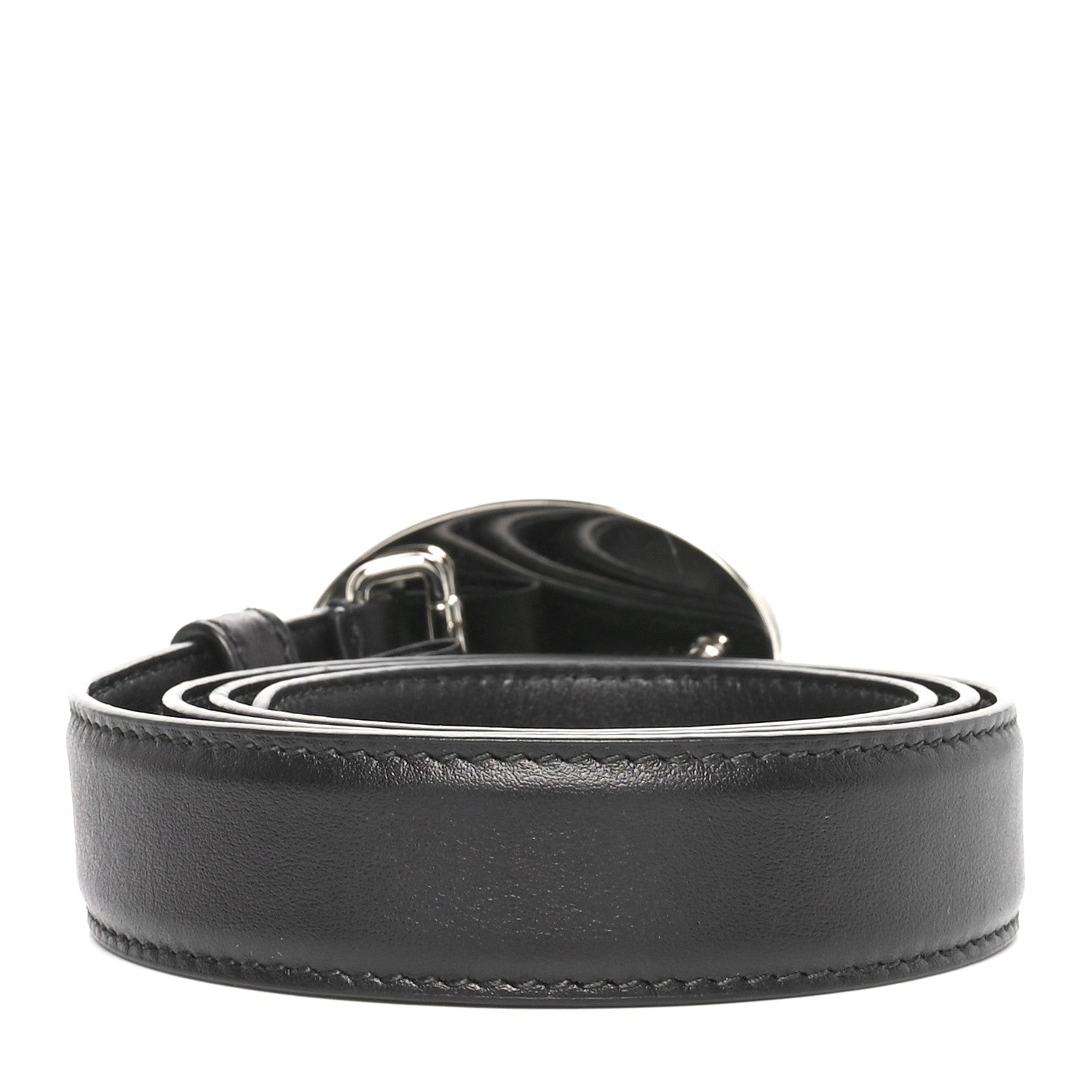 Prada Calfskin Logo Belt 75 30 Black 2 of 4