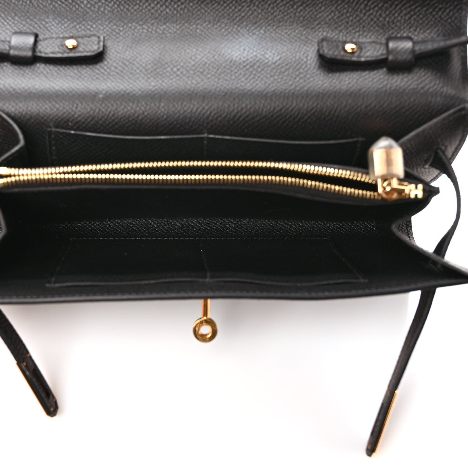 Hermes Epsom Kelly Wallet To Go Black 5 of 10