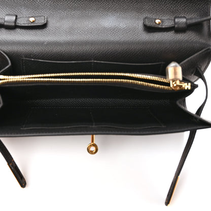 Hermes Epsom Kelly Wallet To Go Black 5 of 10