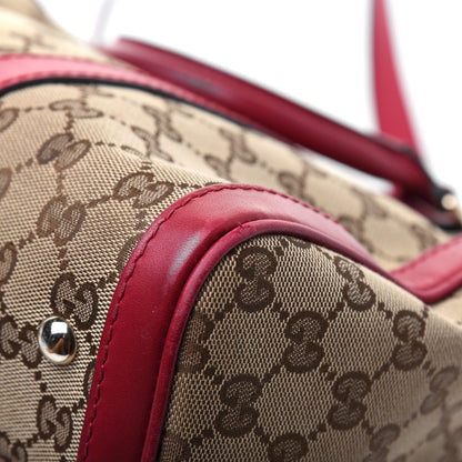 Gucci Monogram Medium Joy Boston Hibiscus Red 23 of 39