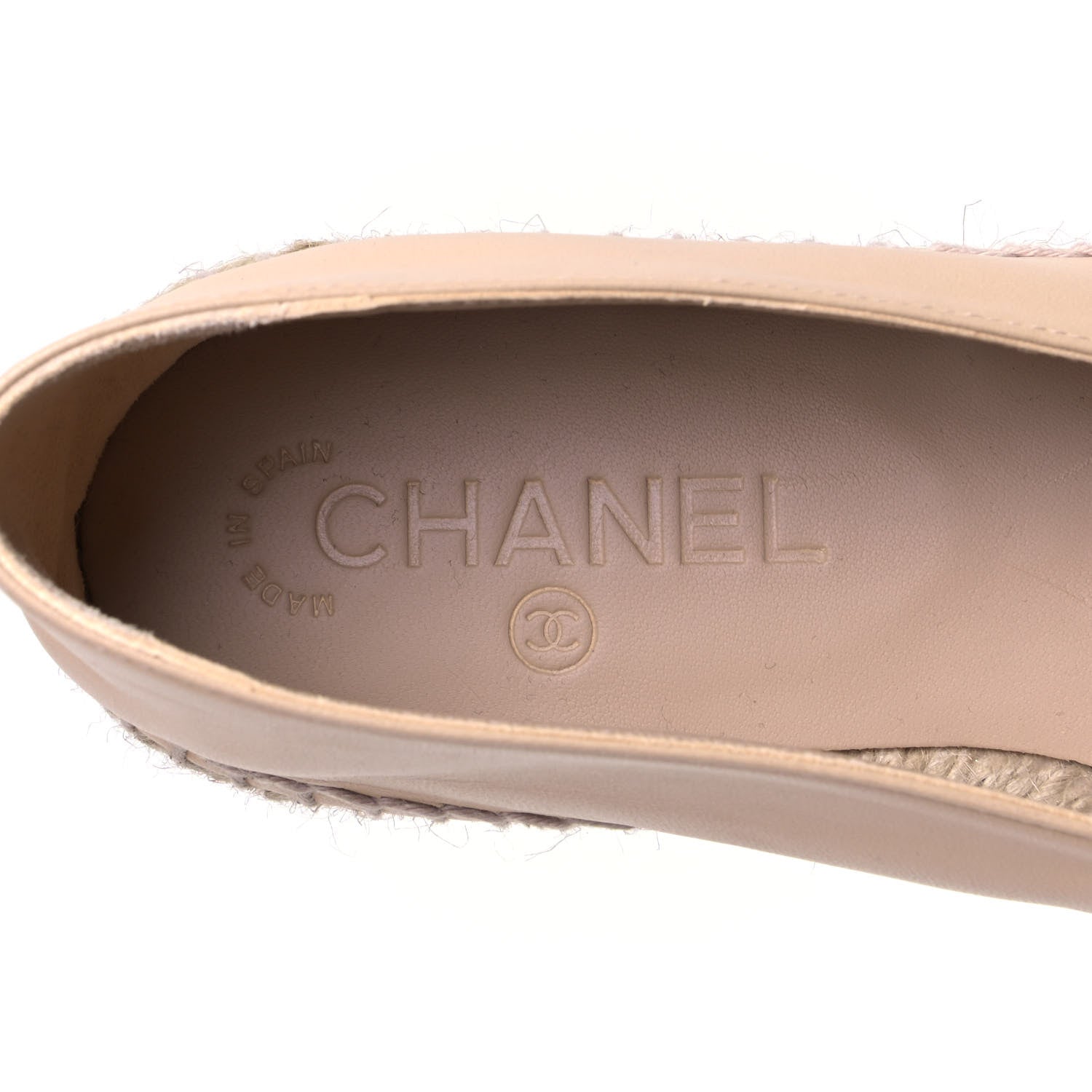 Chanel Lambskin CC Espadrilles 41 Beige Black 8 of 9