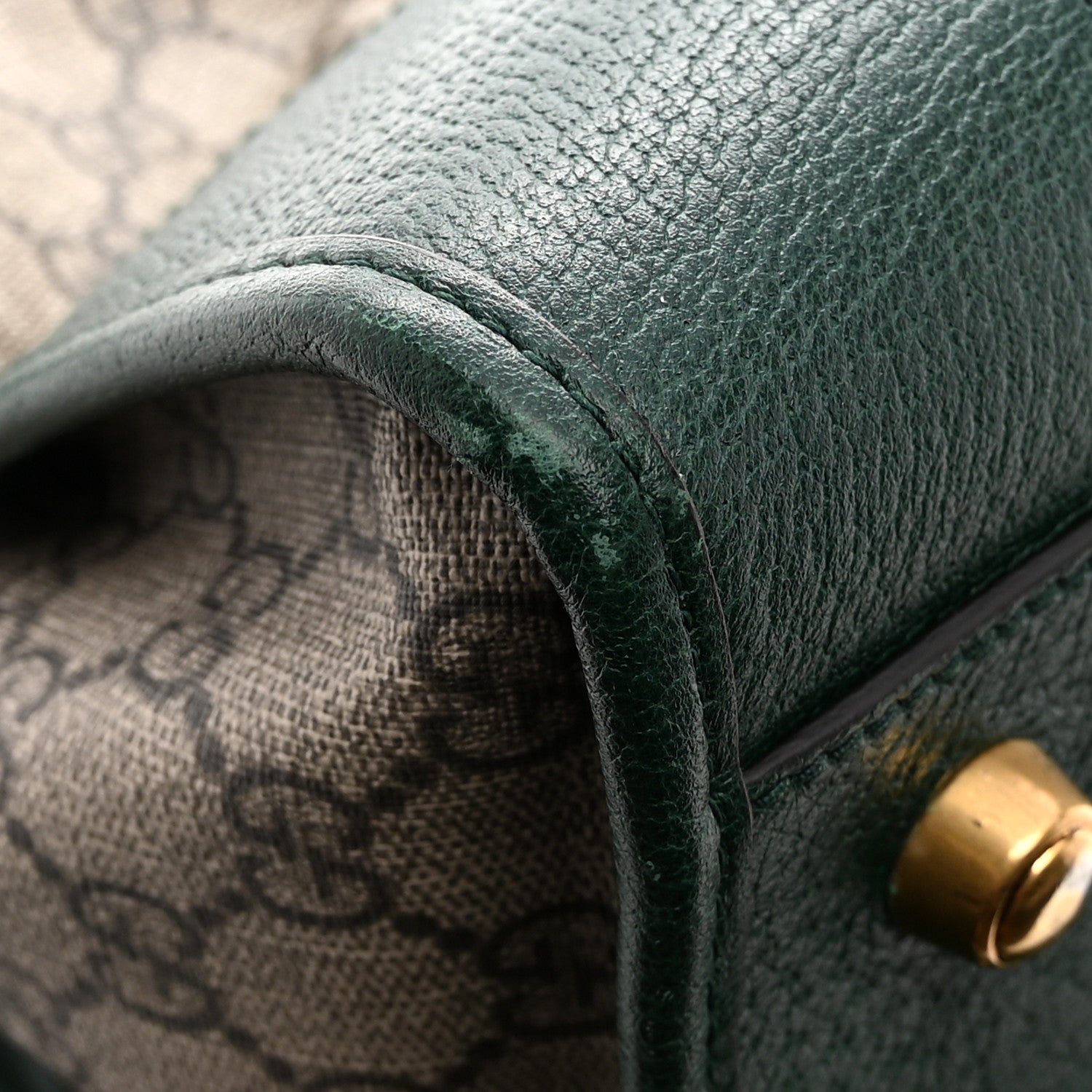 Gucci Soft GG Supreme Monogram Neo VintageWeb Skull Medium Duffle Bag Beige New Acero Green 11 of 13