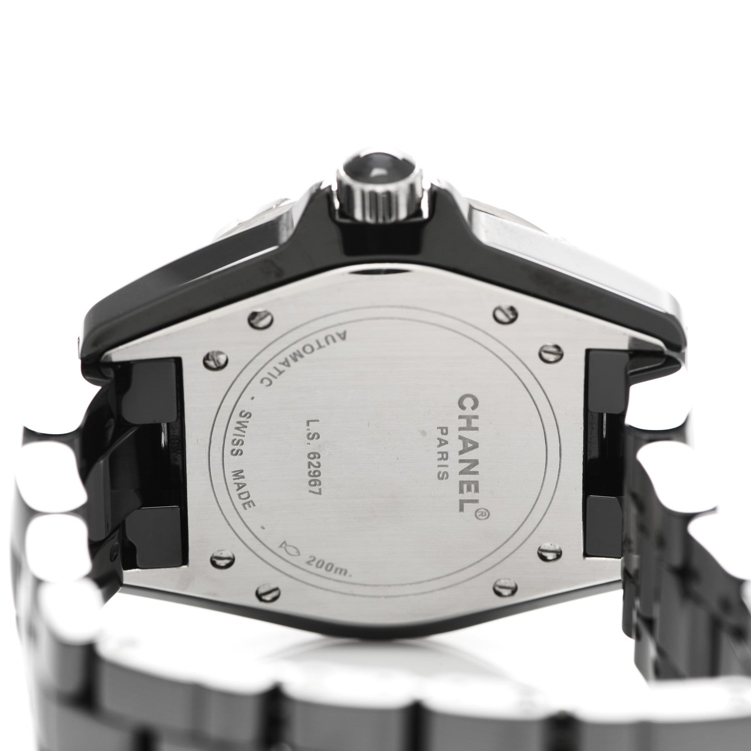 Chanel Stainless Steel Ceramic Ruby 38mm J12 Automatic Watch Black 4 of 4