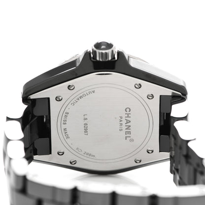 Chanel Stainless Steel Ceramic Ruby 38mm J12 Automatic Watch Black 4 of 4